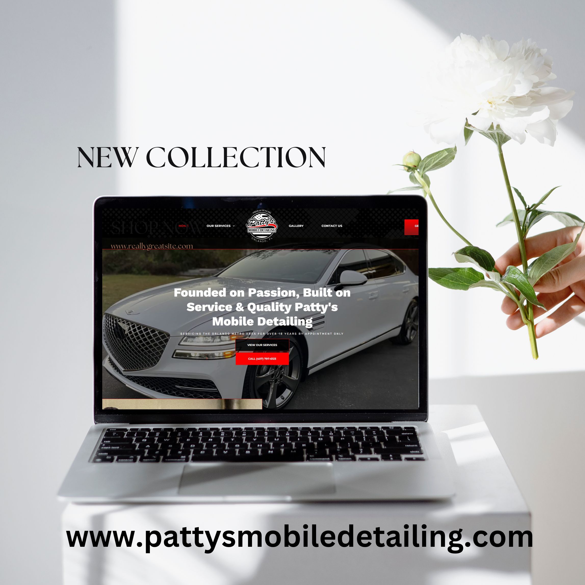 Laptop Mockup of Fashion Clothing Instagram Post